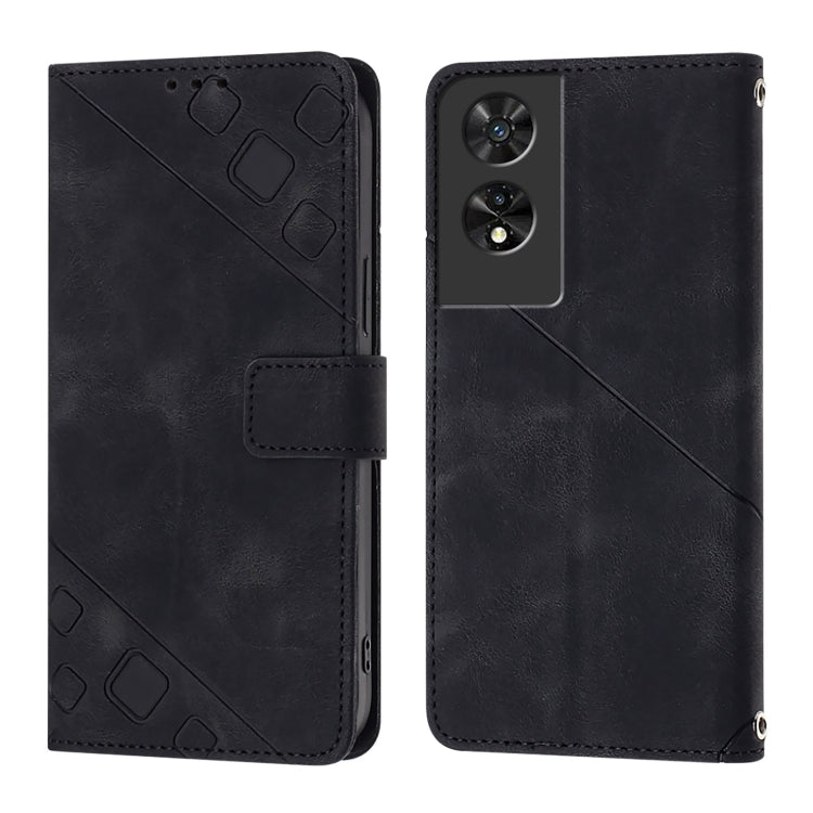 For TCL 505 Skin Feel Embossed Leather Phone Case
