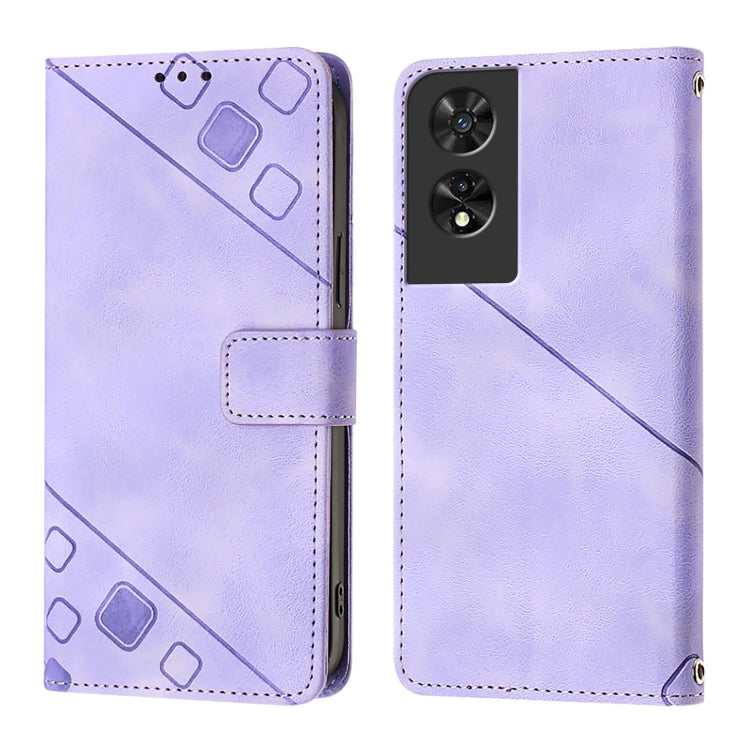For TCL 505 Skin Feel Embossed Leather Phone Case