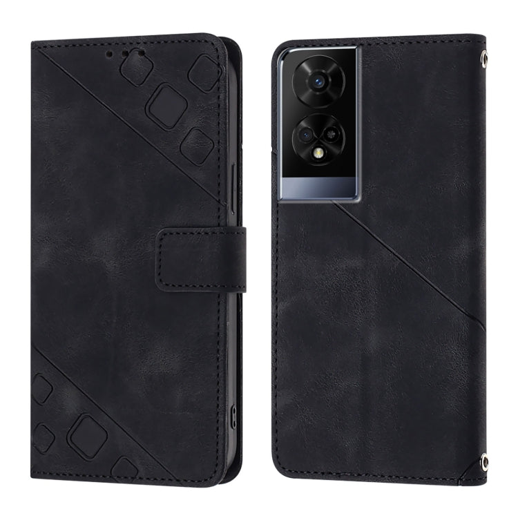 For TCL 50 XE Skin Feel Embossed Leather Phone Case