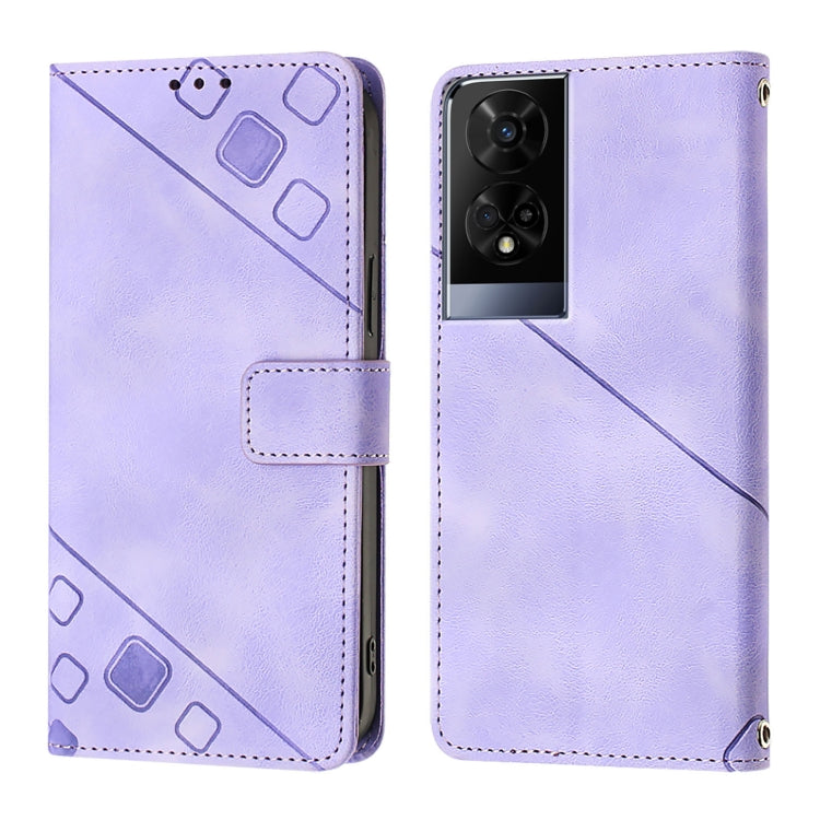 For TCL 50 XE Skin Feel Embossed Leather Phone Case