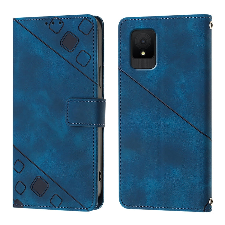 For TCL 502 Skin Feel Embossed Leather Phone Case