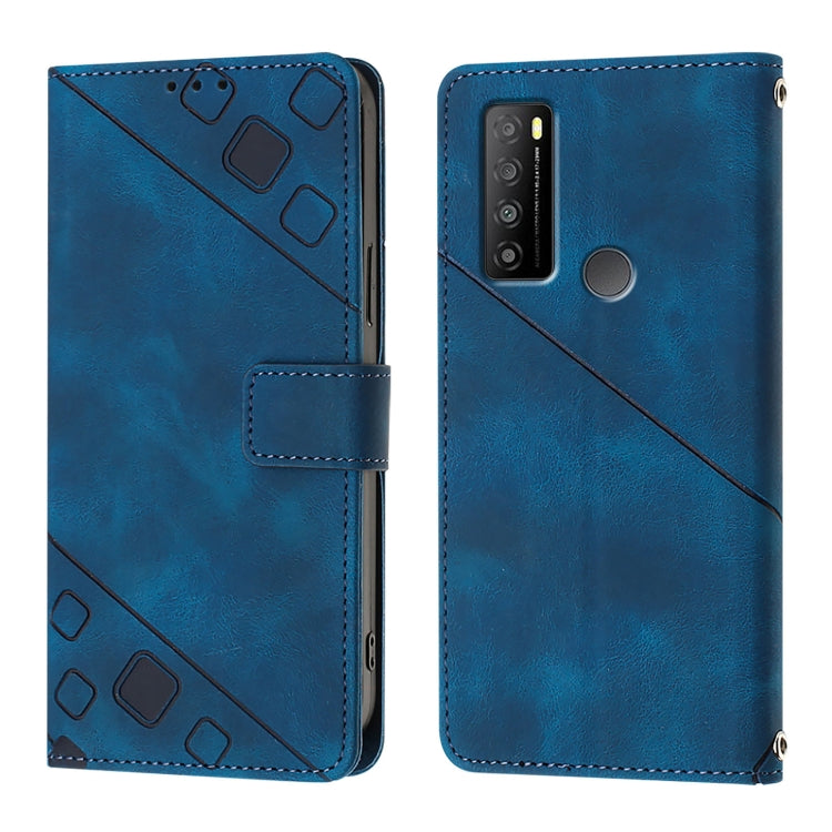 For TCL 30 XL T701DL Skin Feel Embossed Leather Phone Case