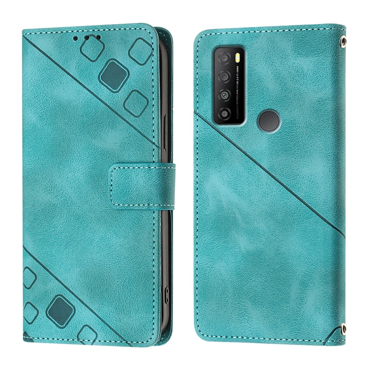 For TCL 30 XL T701DL Skin Feel Embossed Leather Phone Case
