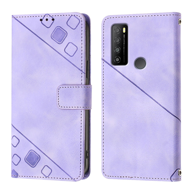 For TCL 30 XL T701DL Skin Feel Embossed Leather Phone Case