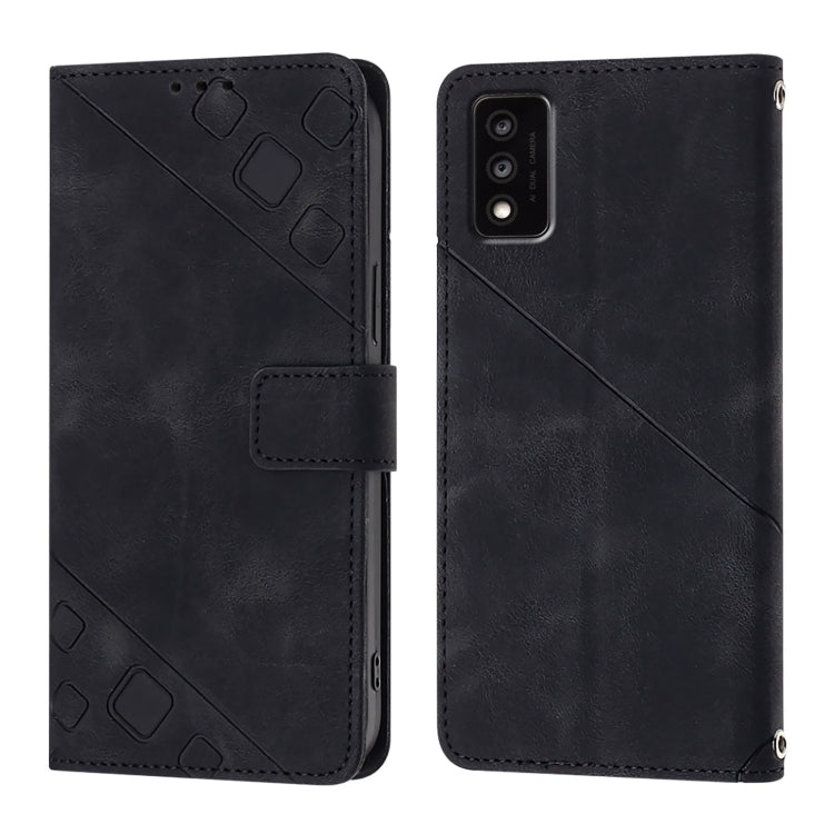 For TCL 30T T603DL Skin Feel Embossed Leather Phone Case