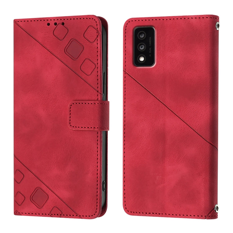 For TCL 30T T603DL Skin Feel Embossed Leather Phone Case