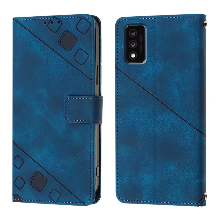 For TCL 30T T603DL Skin Feel Embossed Leather Phone Case