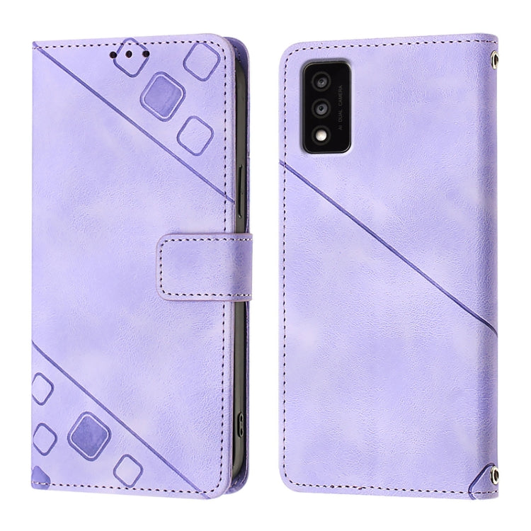 For TCL 30T T603DL Skin Feel Embossed Leather Phone Case