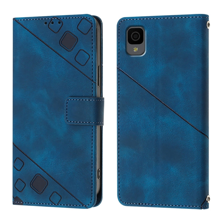 For TCL 30Z T602DL Skin Feel Embossed Leather Phone Case