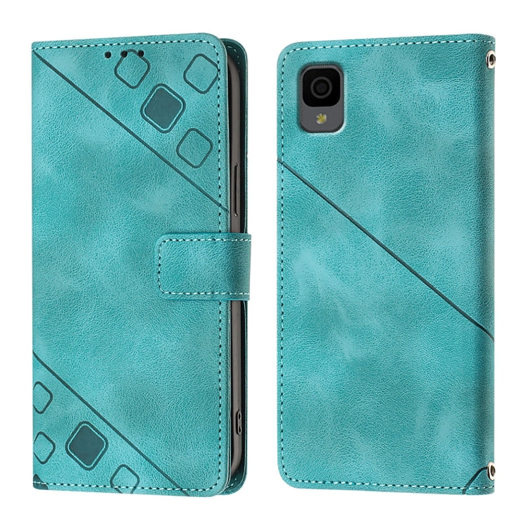 For TCL 30Z T602DL Skin Feel Embossed Leather Phone Case