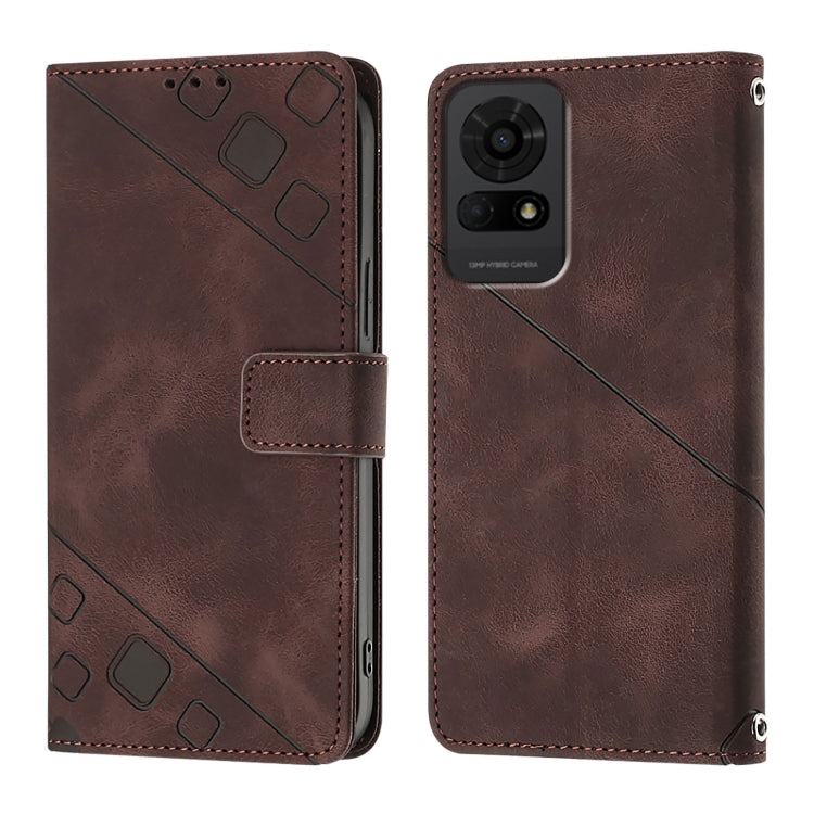 For TCL 50 LE 5G Skin Feel Embossed Leather Phone Case