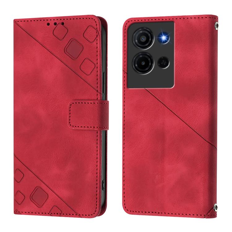 For TCL K32 5G / K33 Skin Feel Embossed Leather Phone Case