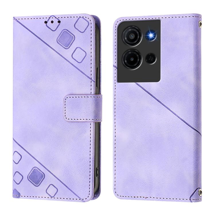For TCL K32 5G / K33 Skin Feel Embossed Leather Phone Case