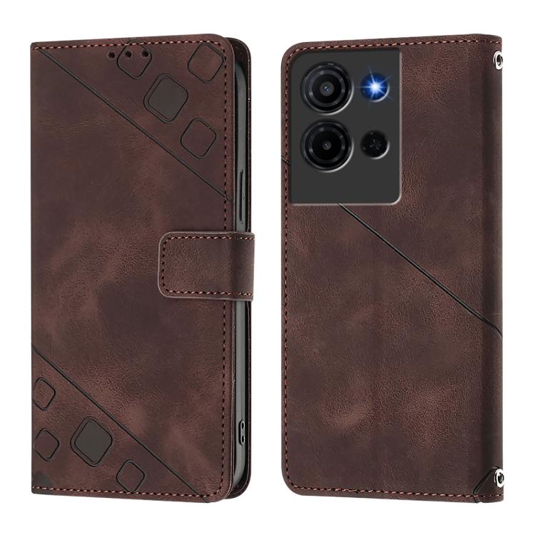 For TCL K32 5G / K33 Skin Feel Embossed Leather Phone Case