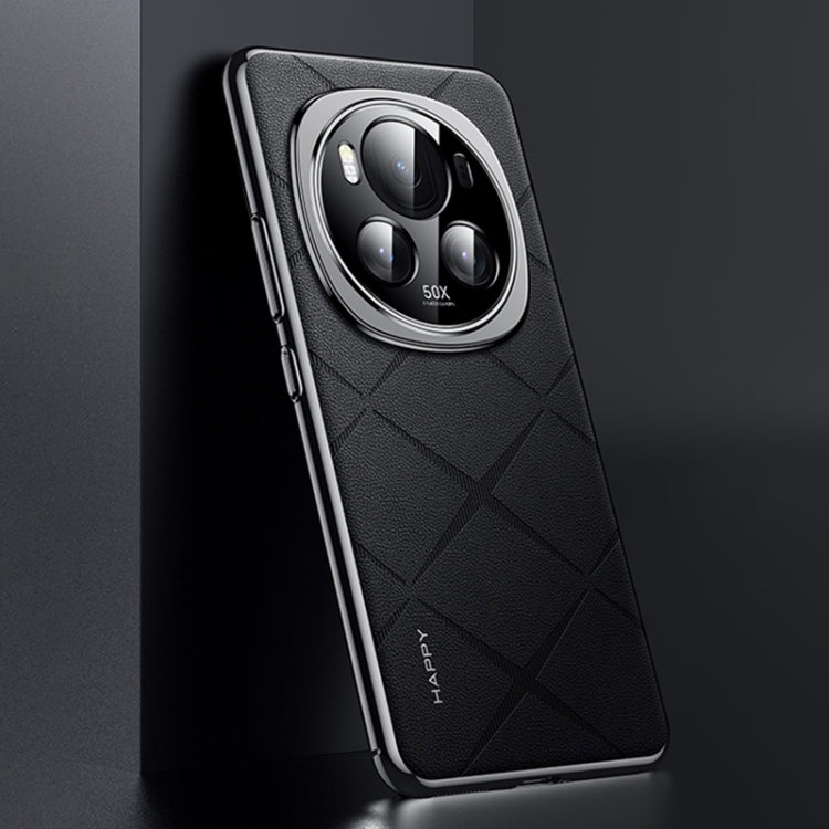 For Honor Magic6 Plain Leather PC Phone Case