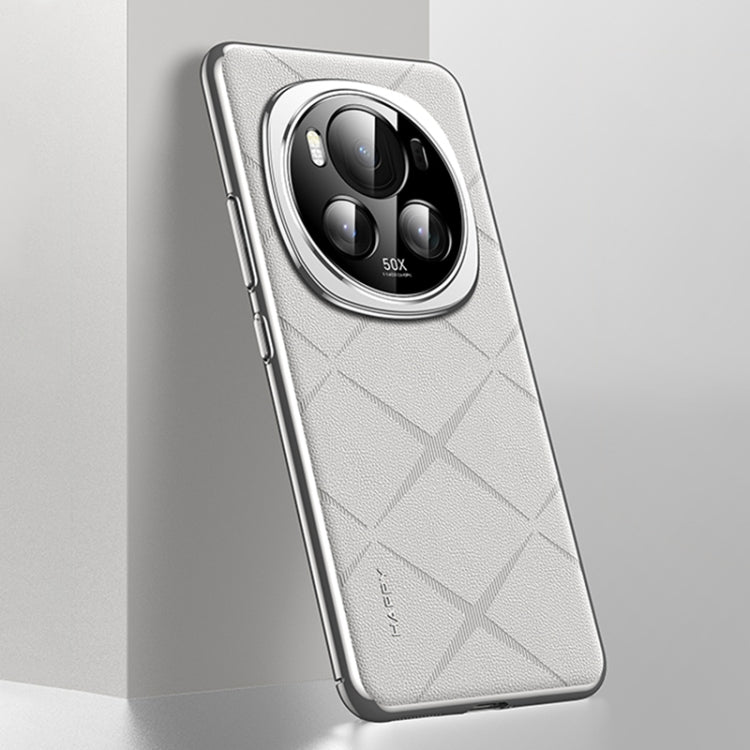 For Honor Magic6 Plain Leather PC Phone Case