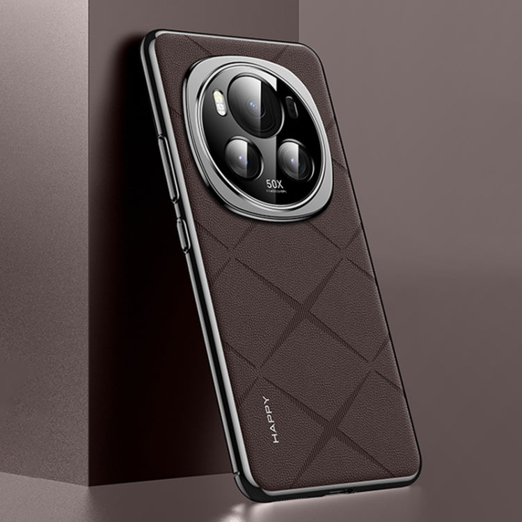 For Honor Magic6 Plain Leather PC Phone Case