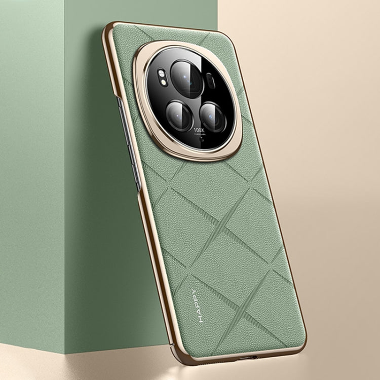 For Honor Magic6 Pro Plain Leather PC Phone Case