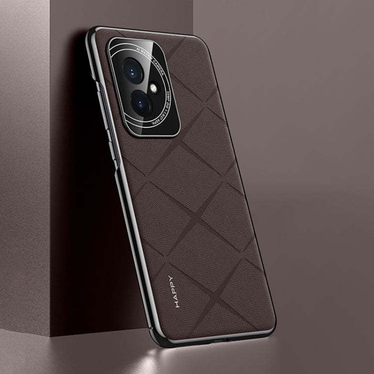 For Honor 100 Plain Leather PC Phone Case