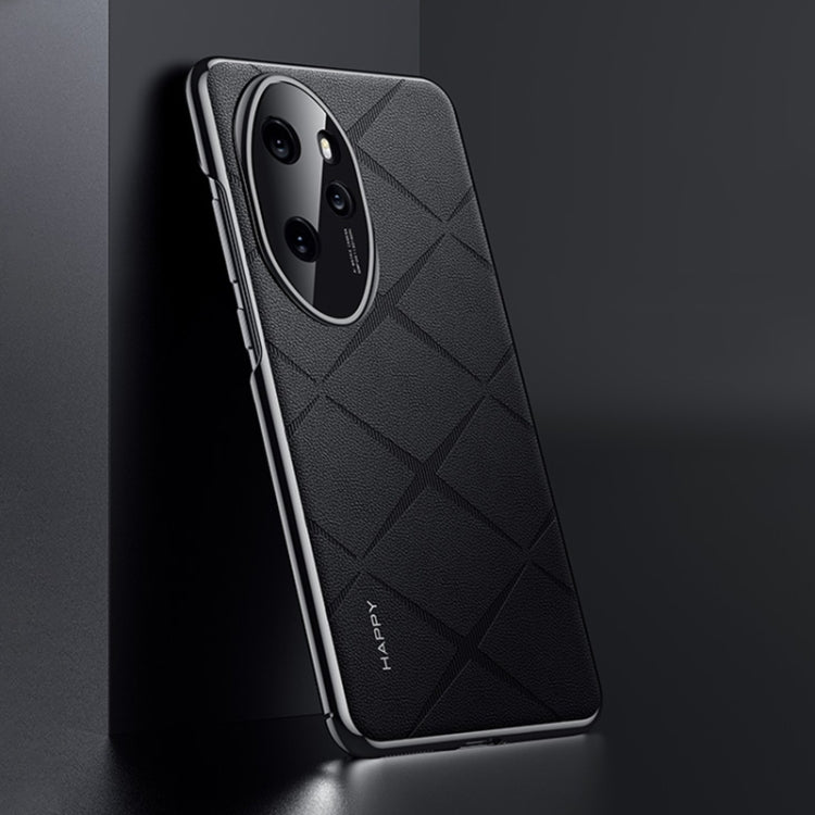 For Honor 100 Pro Plain Leather PC Phone Case