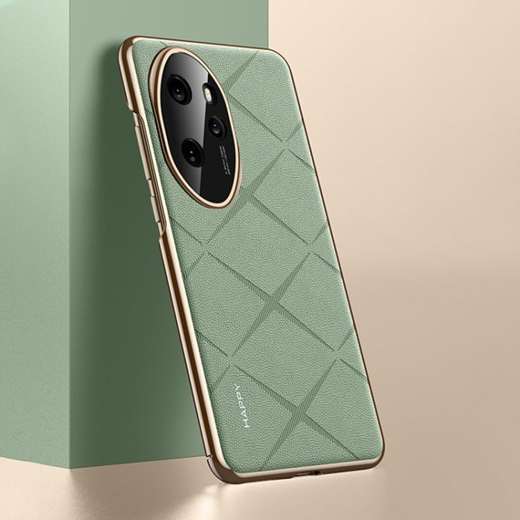 For Honor 100 Pro Plain Leather PC Phone Case
