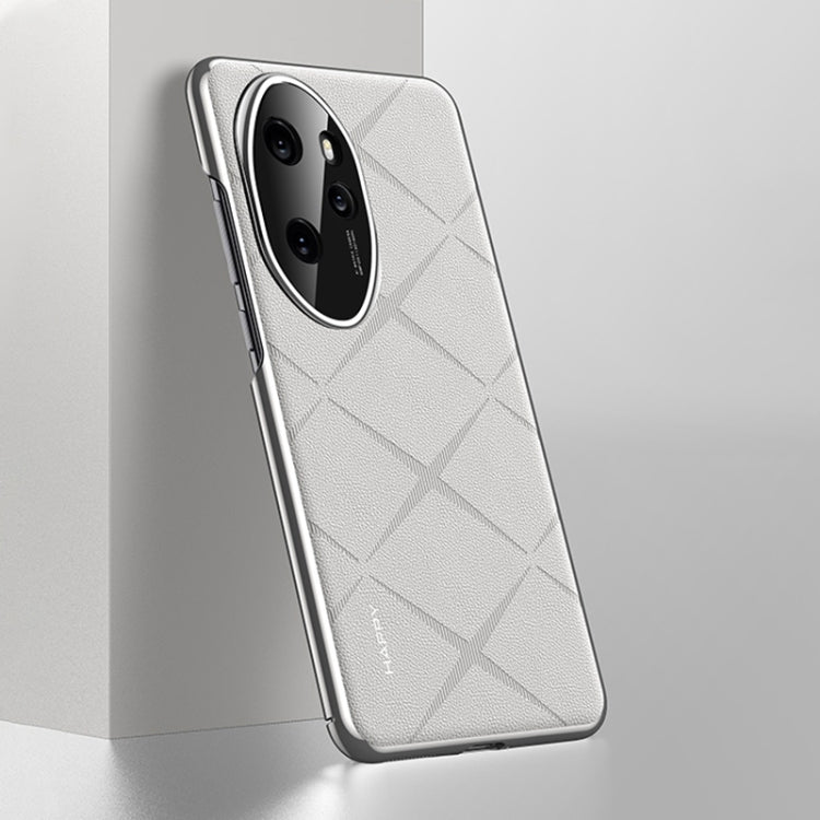 For Honor 100 Pro Plain Leather PC Phone Case