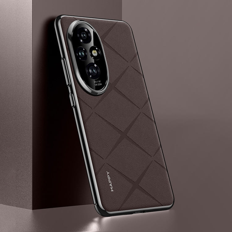 For Honor 200 Plain Leather PC Phone Case