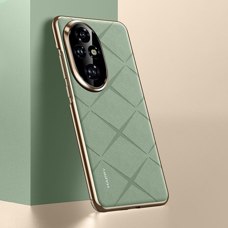 For Honor 200 Pro Plain Leather PC Phone Case