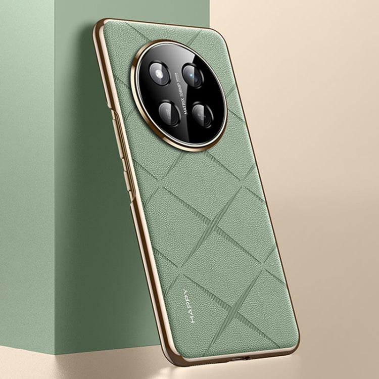 For Honor X60 Pro Plain Leather PC Phone Case