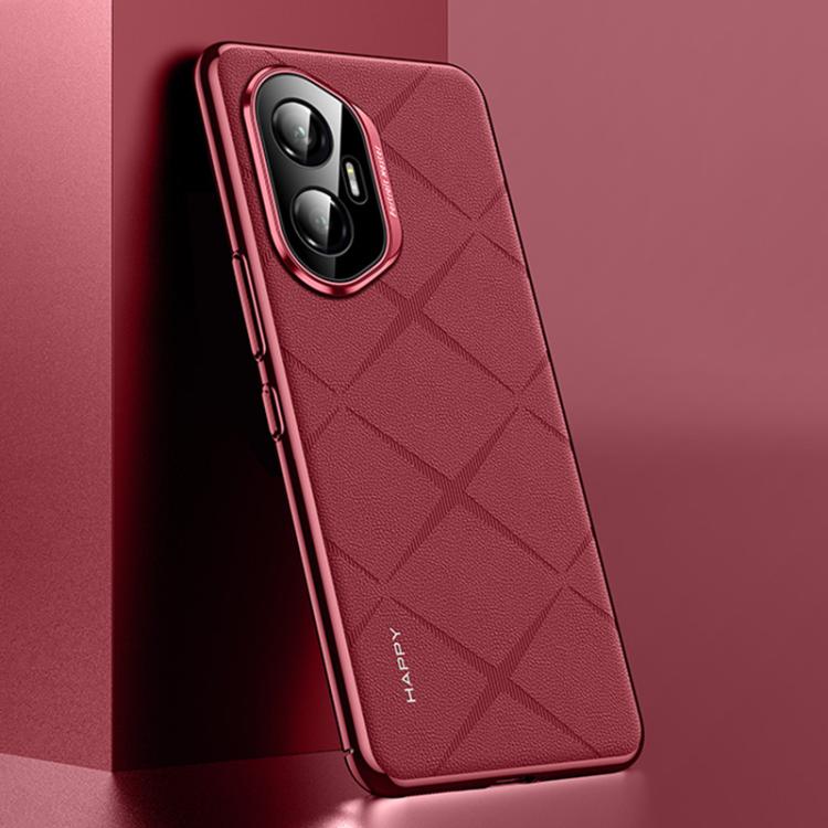 For Honor 300 Plain Leather PC Phone Case