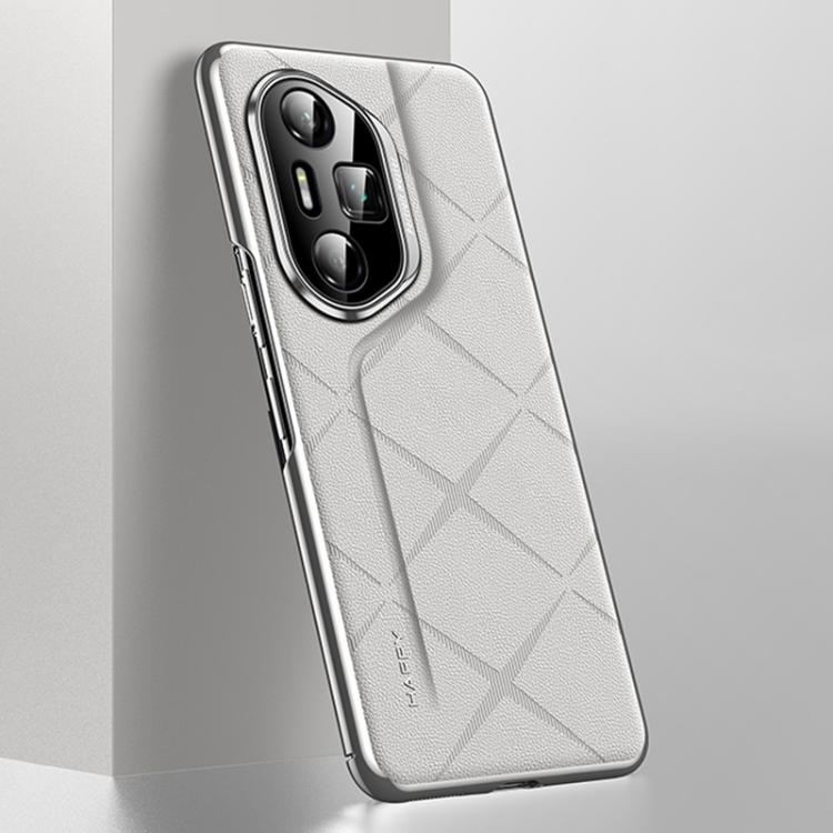 For Honor 300 Pro Plain Leather PC Phone Case