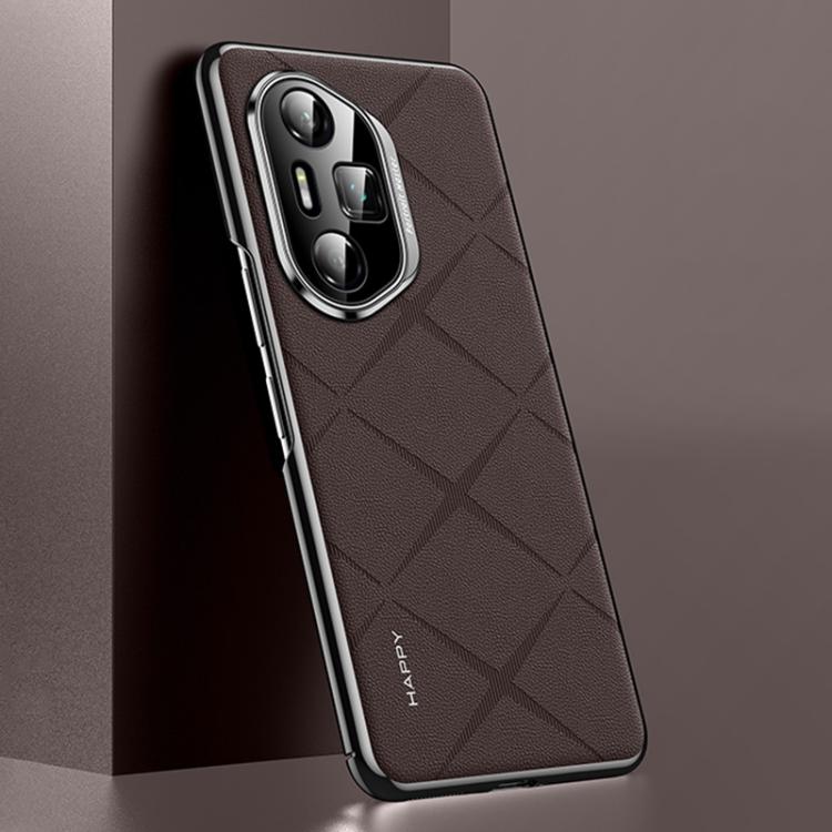 For Honor 300 Ultra Plain Leather PC Phone Case