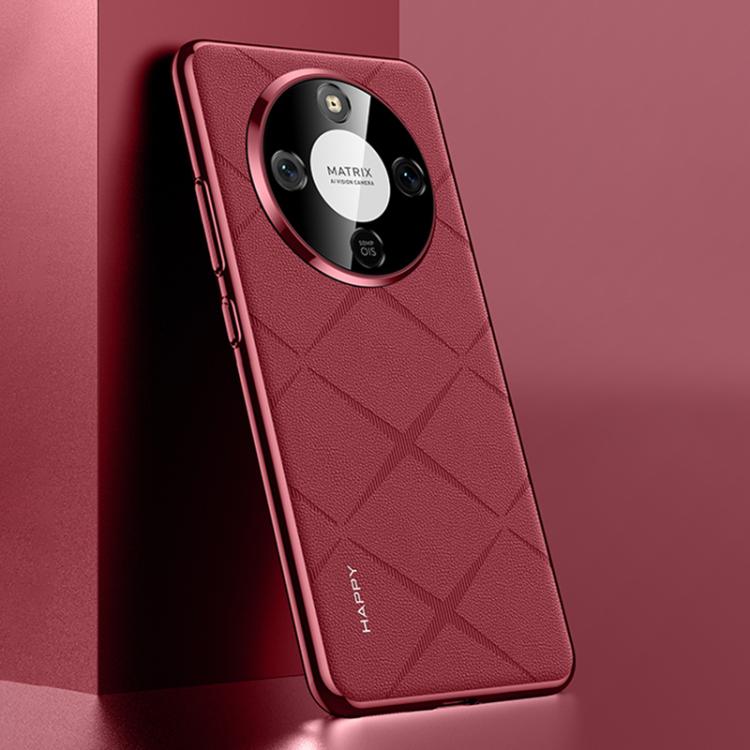 For Honor X70 5G Plain Leather PC Phone Case