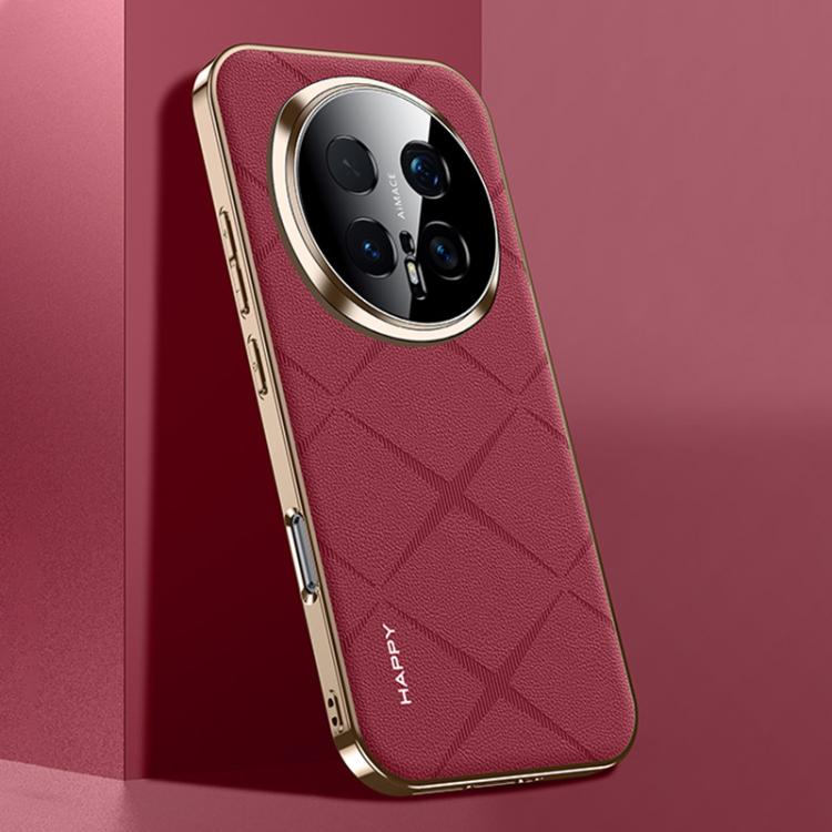 For Honor Magic8 Pro Plain Leather PC Phone Case