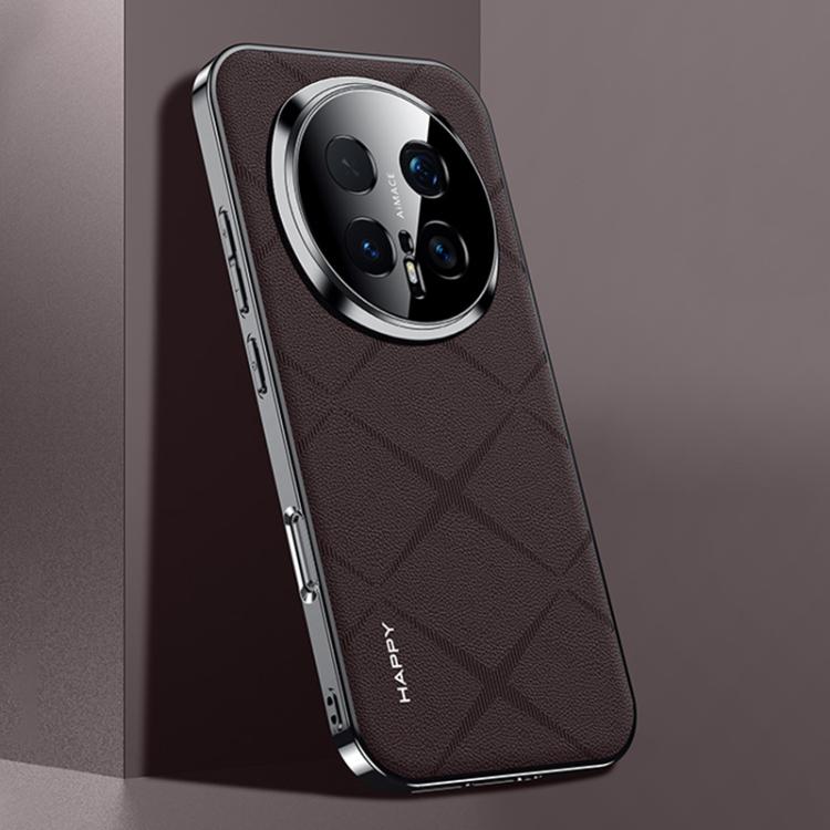 For Honor Magic8 Pro Plain Leather PC Phone Case