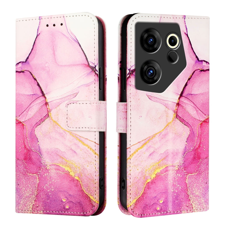 For Tecno Camon 20 Premier 5G CK9N PT003 Marble Pattern Flip Leather Phone Case