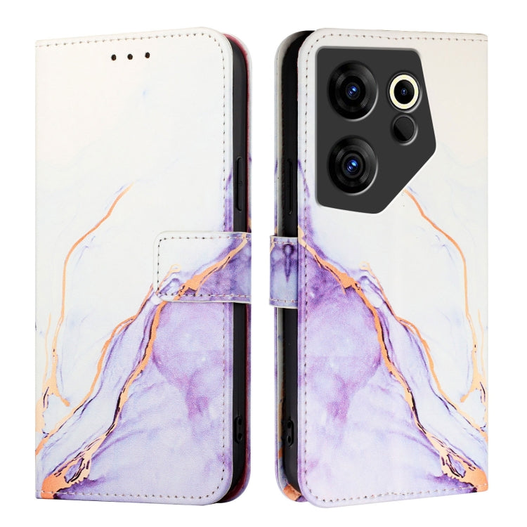 For Tecno Camon 20 Premier 5G CK9N PT003 Marble Pattern Flip Leather Phone Case
