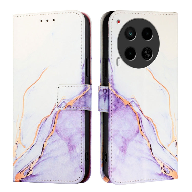 For Tecno Camon 30 5G / 4G PT003 Marble Pattern Flip Leather Phone Case