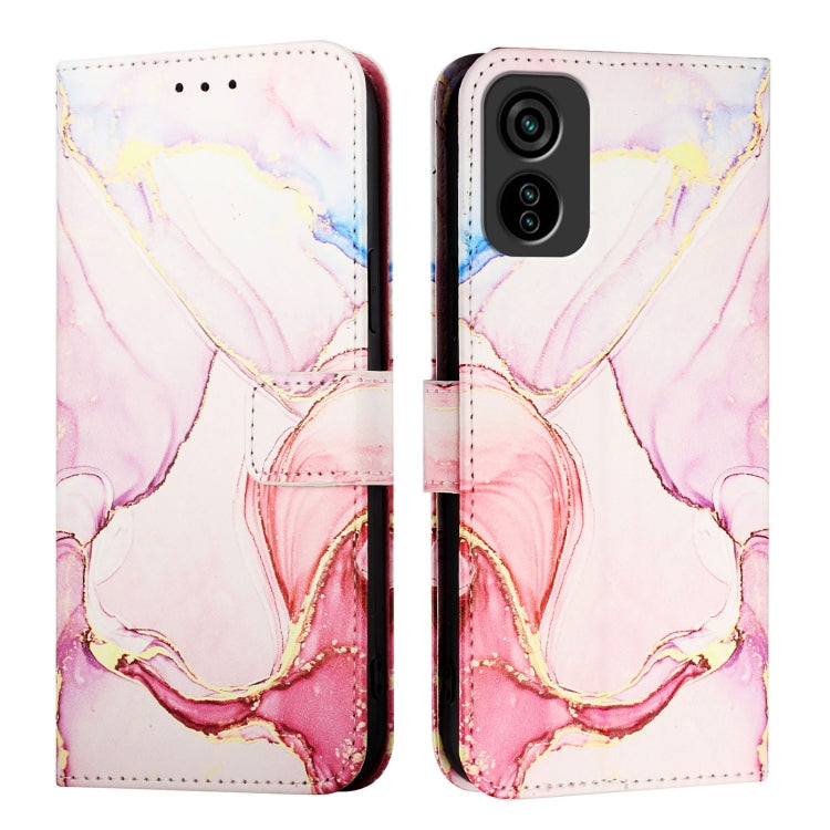 For Tecno Pop 6C / Itel A18 PT003 Marble Pattern Flip Leather Phone Case