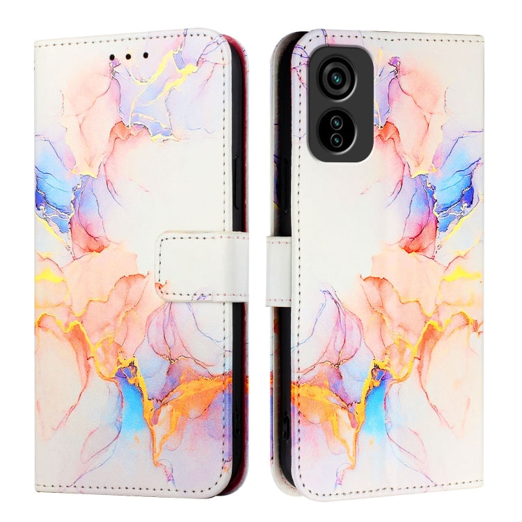 For Tecno Pop 6C / Itel A18 PT003 Marble Pattern Flip Leather Phone Case