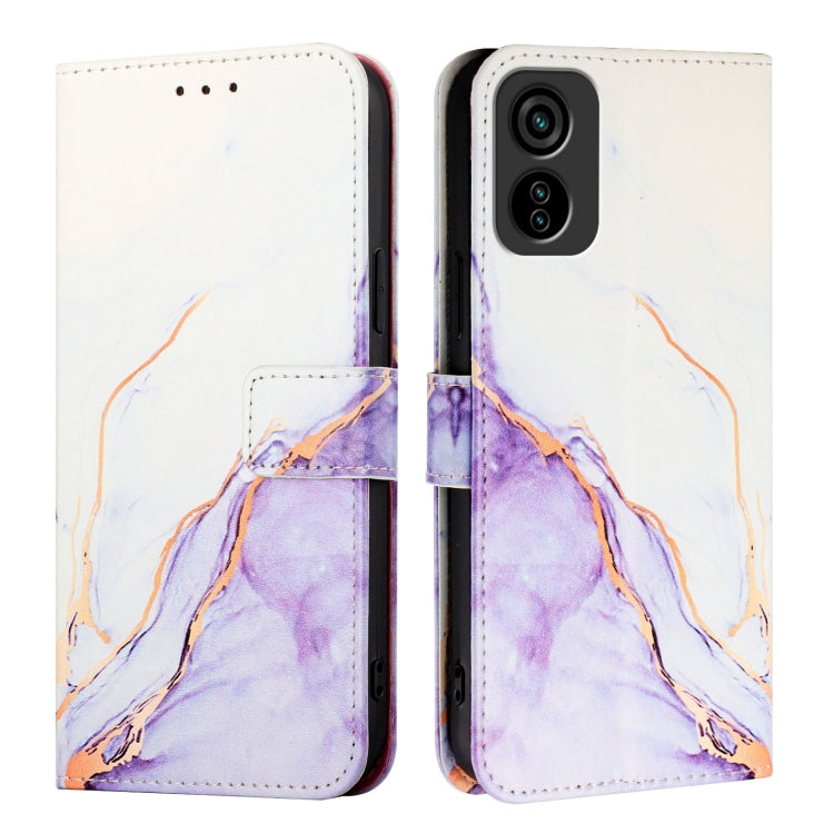 For Tecno Pop 6C / Itel A18 PT003 Marble Pattern Flip Leather Phone Case