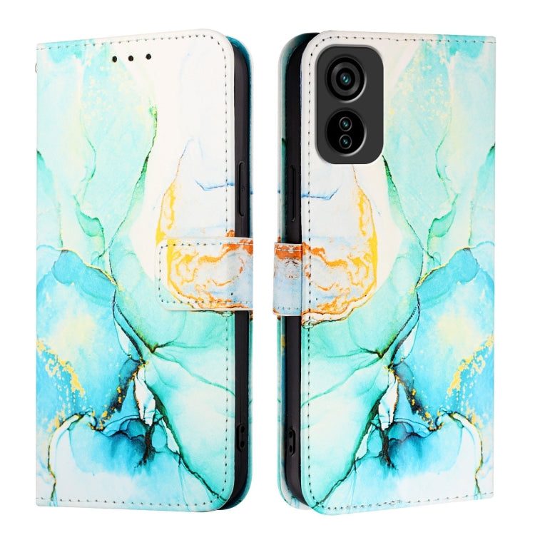 For Tecno Pop 6C / Itel A18 PT003 Marble Pattern Flip Leather Phone Case