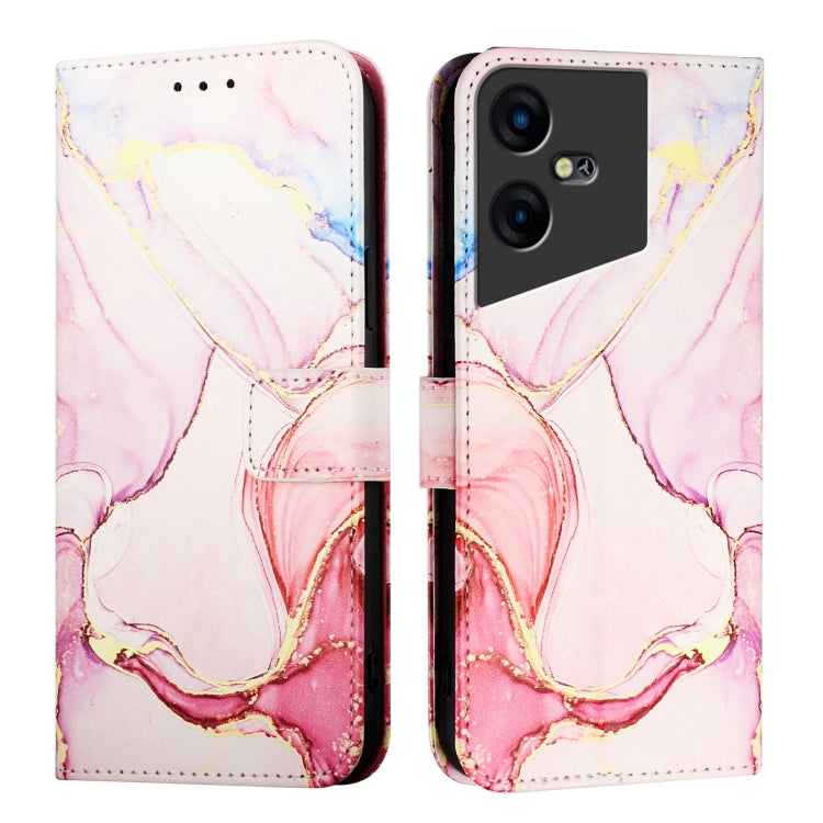 For Tecno Pova Neo 3 PT003 Marble Pattern Flip Leather Phone Case