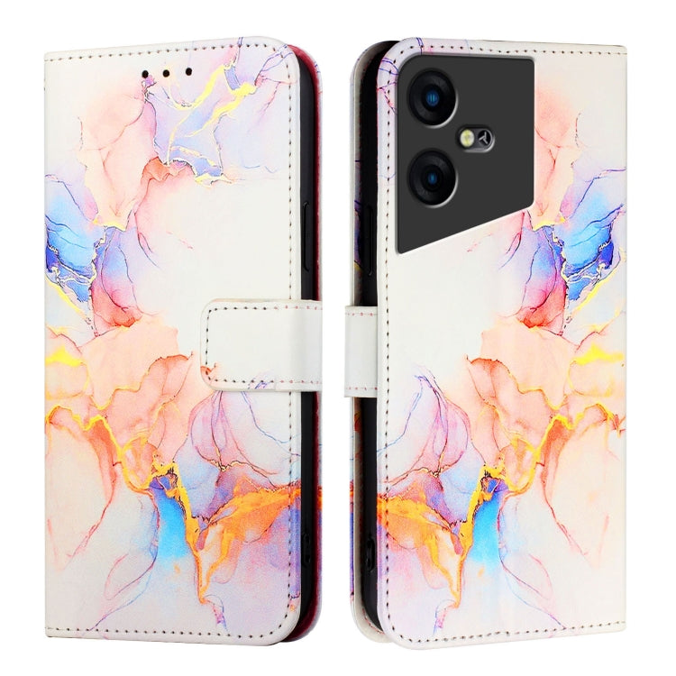 For Tecno Pova Neo 3 PT003 Marble Pattern Flip Leather Phone Case