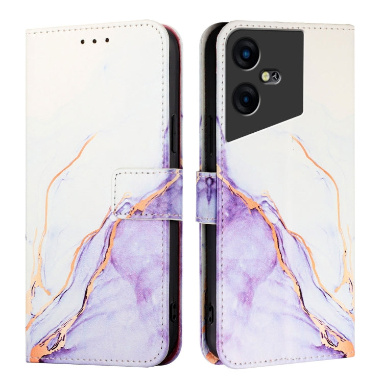 For Tecno Pova Neo 3 PT003 Marble Pattern Flip Leather Phone Case