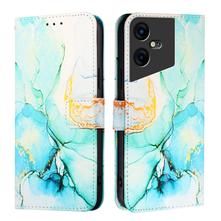 For Tecno Pova Neo 3 PT003 Marble Pattern Flip Leather Phone Case