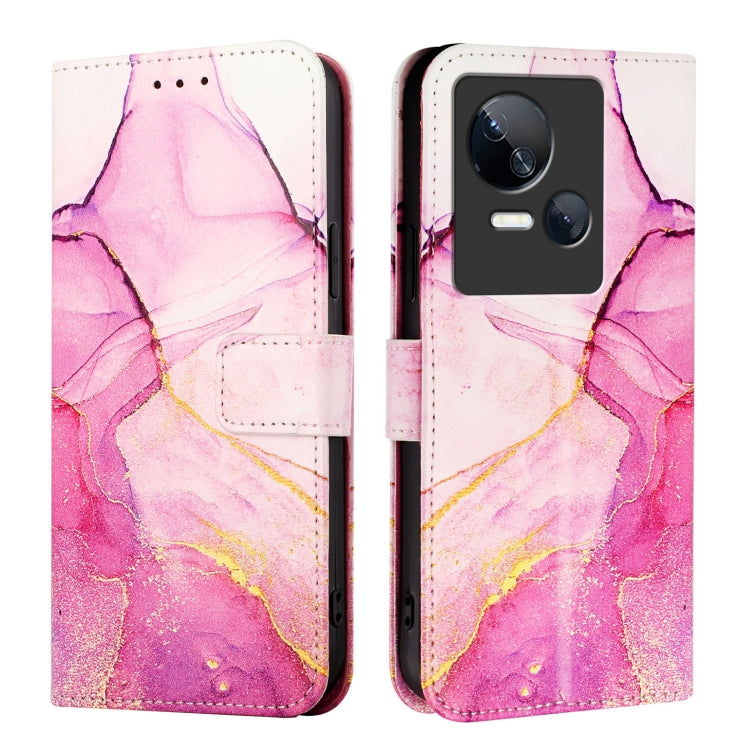 For Tecno Spark 10 5G PT003 Marble Pattern Flip Leather Phone Case