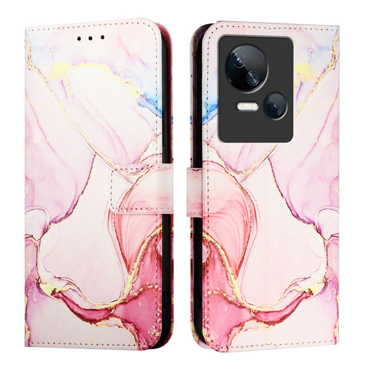 For Tecno Spark 10 5G PT003 Marble Pattern Flip Leather Phone Case