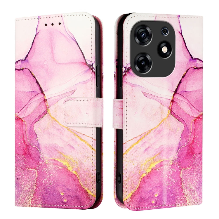 For Tecno Spark 10 Pro PT003 Marble Pattern Flip Leather Phone Case