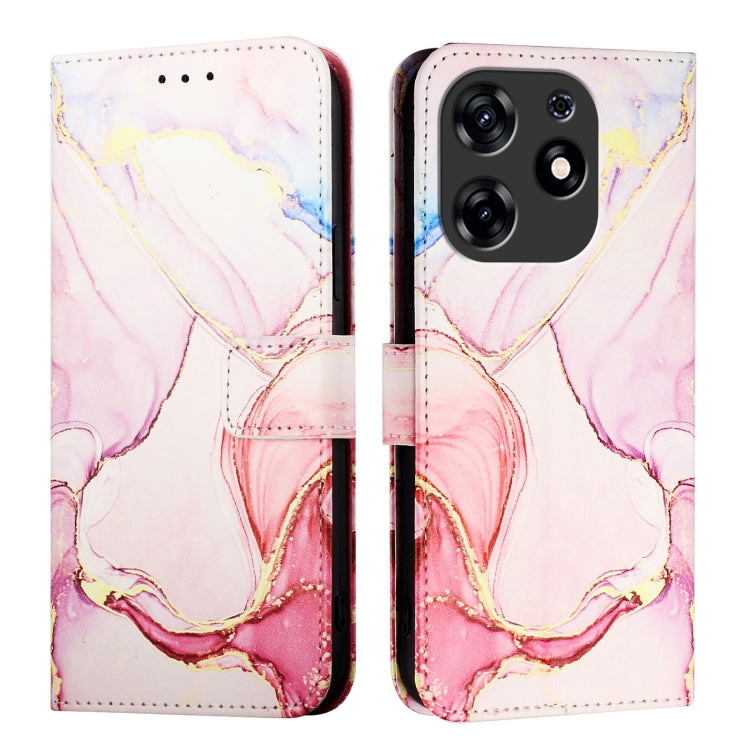 For Tecno Spark 10 Pro PT003 Marble Pattern Flip Leather Phone Case